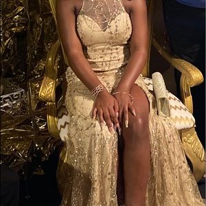 gold homecoming dress